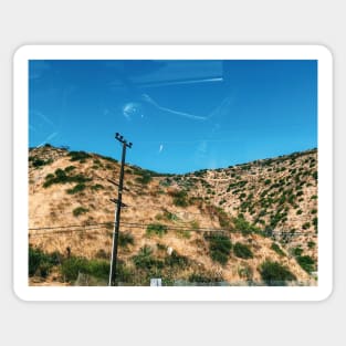 Desert Road Trip Window Reflection Sticker